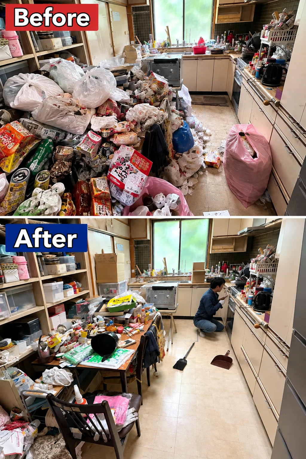 函館で漏水修理｜キッチン撤去で判明した給水管の異常と想定以上の床の腐食 施工写真2